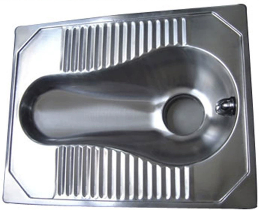 CAD CNC Stainless Steel Squatting Toilet Pan OEM Griding Polishing