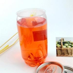 China 126mm 375ml Clear Plastic Juice Bottle For Cold Beverage wholesale