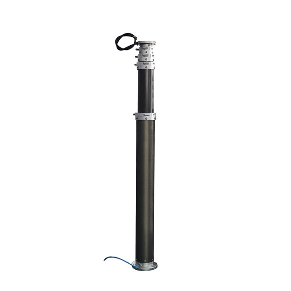 6m lockable CCTV pneumatic telescopic mast / CCTV poles/ aluminum telescoping mast