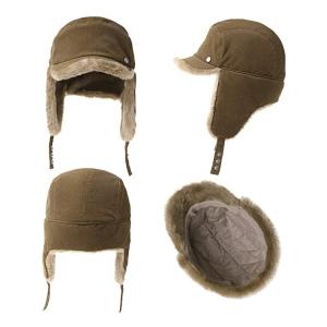 China 58cm Fur Lined Aviator Cap Male Female Trapper Bomber Snow Hat With Ear Flaps Outdoor Ski Ushanka wholesale