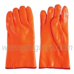 China Fluorescent PVC Chemical Resistance Gloves, Cold Weather Proof wholesale