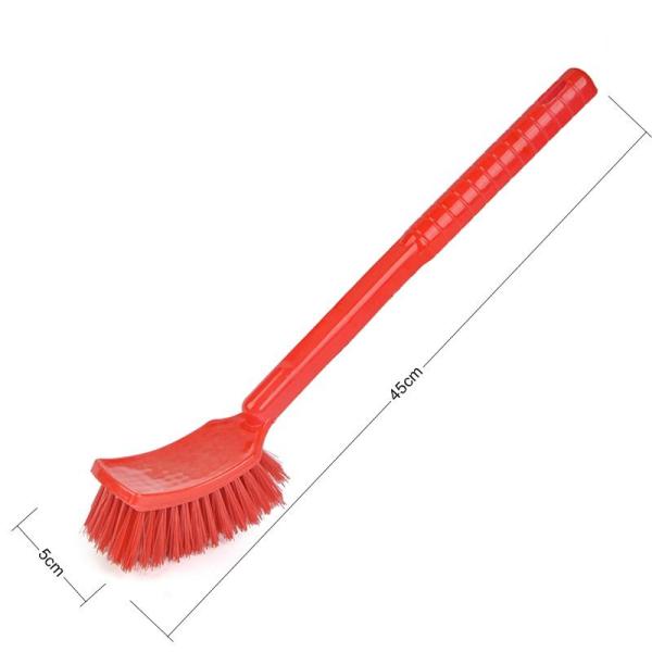 Plastic 45×5cm Long Handle Toilet Brush Double Sided Hockey Brush For Cleaning