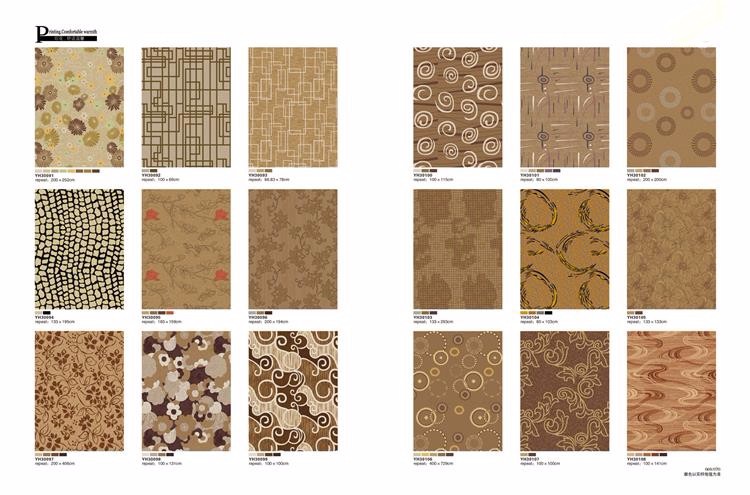 Fireproof sunflower pattern wall to wall plain commercial carpet