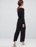 OEM hot sale long sleeve girls spot jumpsuit with wrap