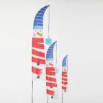 Christmas Garden Flag Sant Claus and Snowman