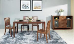 China Modern Style Contemporary Dining Room Furniture Classic Walnut Wood Color wholesale