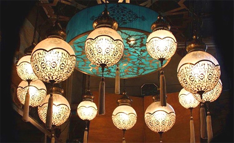 Beautiful Handmade Turkish Mosaic Lamp Single Ball Hanging Lights（WH-DC-21)