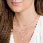 Womens Stainless Steel Layered Necklace Heart Pendant Necklace For Anniversary