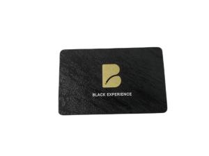 China Etch Logo Plated Matte Black 85x54mm Metal Brass Business Cards wholesale