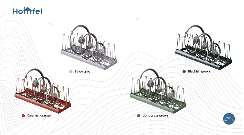 Standing Type Expandable Pot Lid Holder , Kitchen Pot Rack Organizer