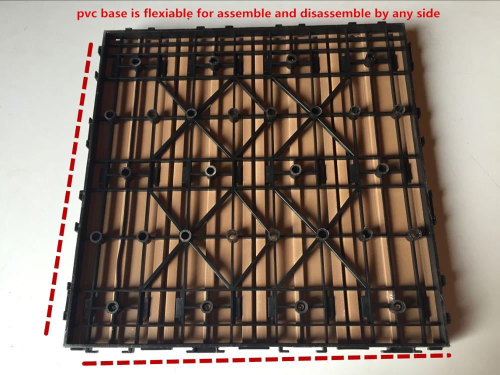 Outdoor DIY Co-extrusion WPC/PVC Decking Tile with Modern Design and Easy Installation
