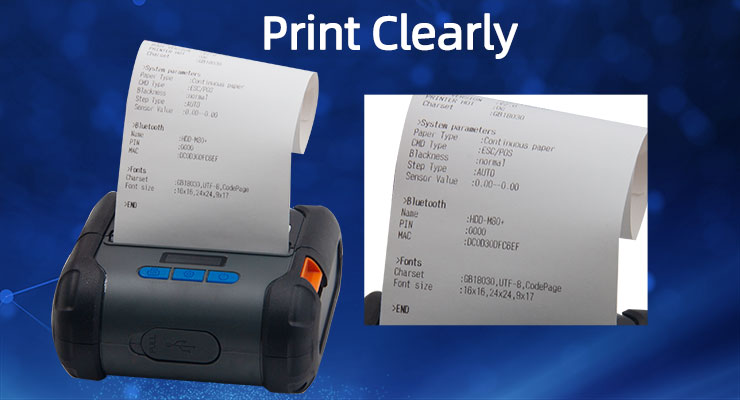 Power Adapter DC9V/1A Handheld Thermal Printer M80 0.96inch OLED Display Customizable