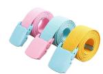Candy Color Cotton 120cm Length Knitted Belt Alloy Buckle Woven Canvas Belt