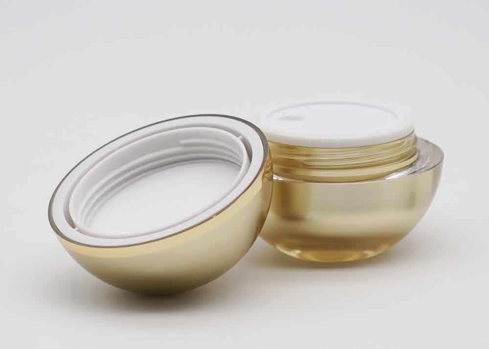 Screw Cap Luxury Acrylic 50g Cosmetic Cream Jar Plastic Containers Skincare