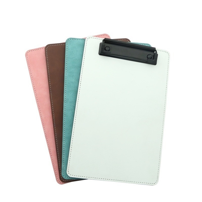 Customized Single Sided And Double Sided Printing Sublimation Leather PU Clipboard For Sublimation Printing