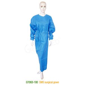 China OEM Surgical Plastic Disposable Gown Natural Latex Free Elastic Cuffs wholesale