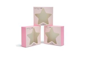 China Small Pink Gift Pantone Cardboard Box With Window wholesale