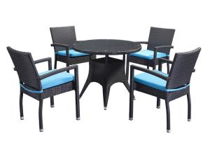 China Restaurant Table Chairs Set PE Rattan Outdoor Furniture wholesale