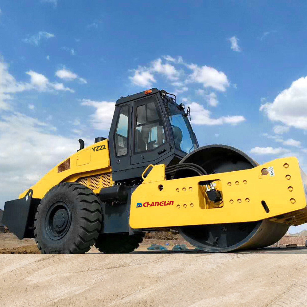 Hydraulic Vibrating Roller Compactor 22 Tons Drum Weichai Engine Same XCMG LIUGONG