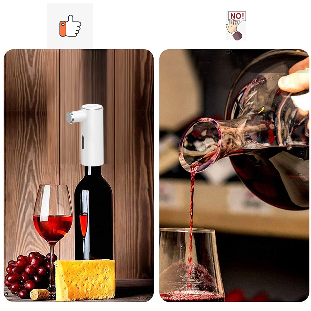 Portable Electric Wine Dispenser Pump With 500mah Battery Capacity