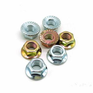 China Serrated M18 Galvanized Grade 4 Hex Flange Nuts ISO 4161 wholesale