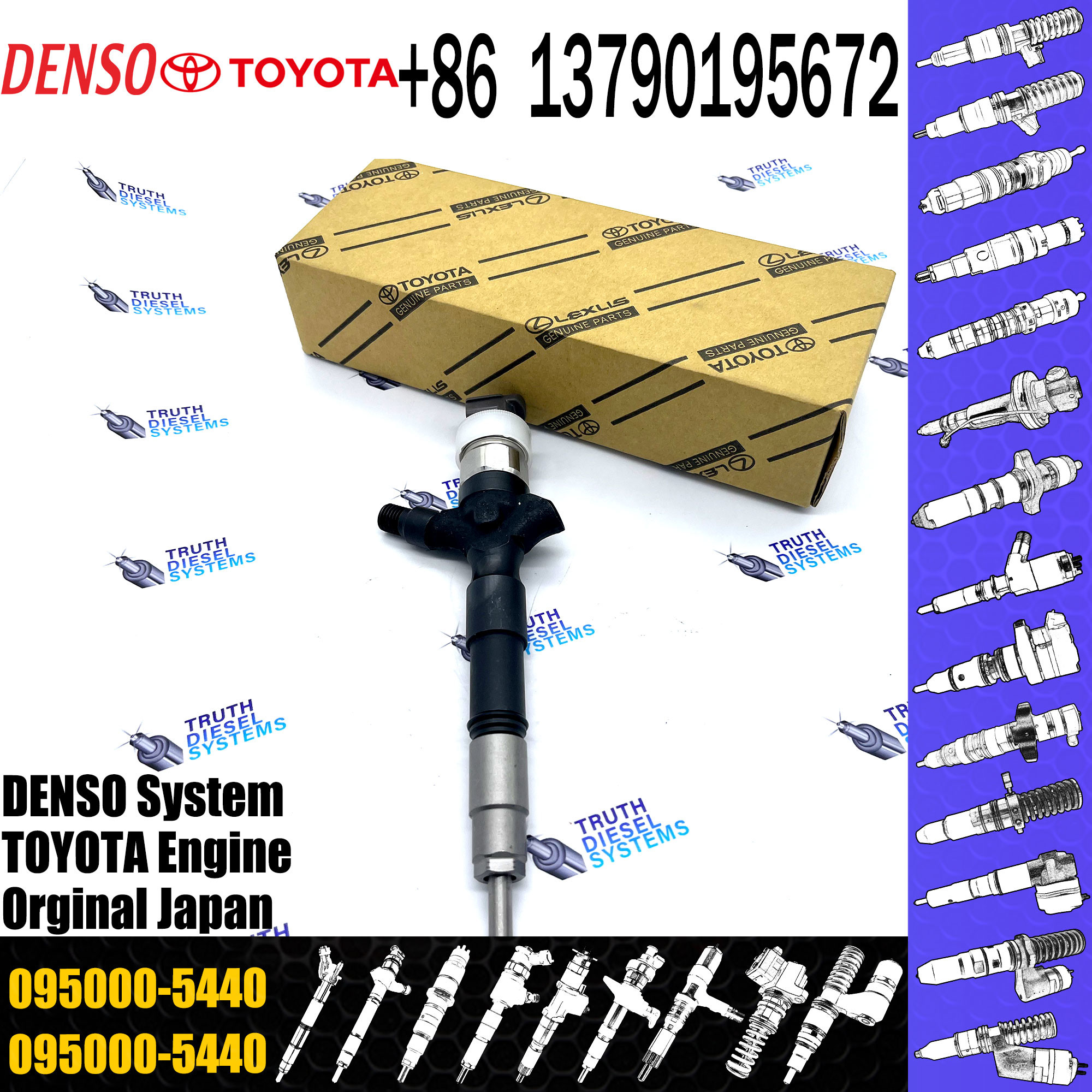 High Quality Common Rail Fuel Injector 095000-6790 095000-6791 095000-5950 D28-001-801+C For SDE-C D6114 SC9DK CRDI