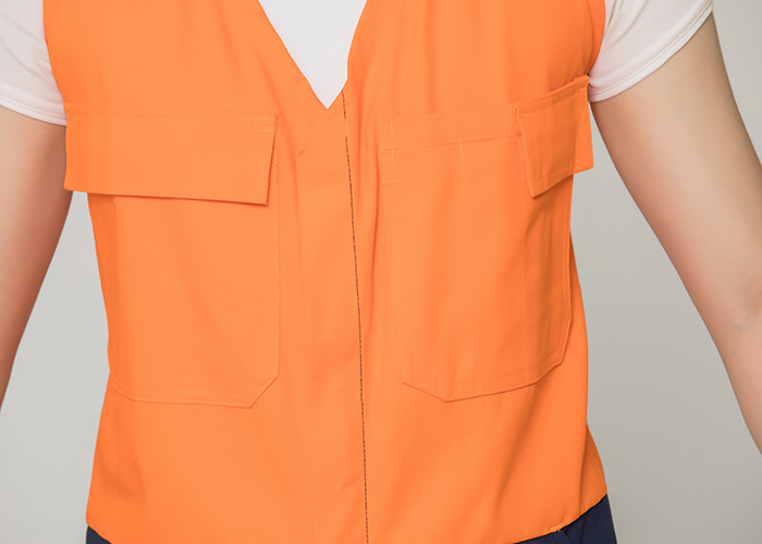 Double Stitching Safety Work Clothes High Visable Orange Jacket Bib Pants Suit