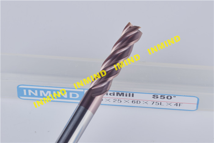 Long Flute Carbide Milling Cutters CNC End Mill With SiN Coating High Precision
