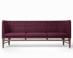 American Wind Net Red Fabric Velvet Sofa Family Three Person Simple Northern