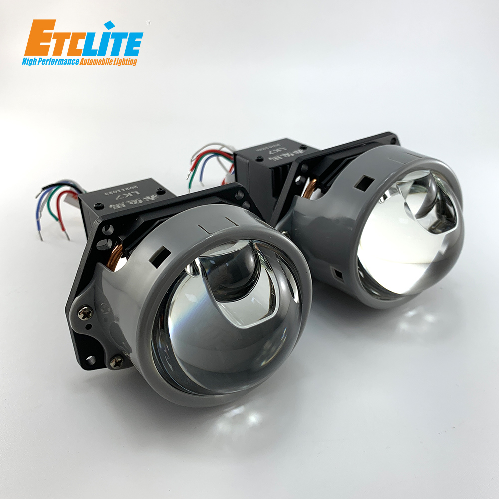 Bi LED Reflector Lens Headlight Lamp Universal 3 Inch Retrofit Low High Beam