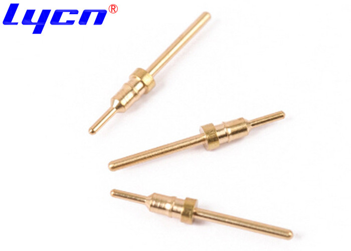 OEM Gold Plated Connector Pins / Brass Electrical Pin For Waterproof Phone