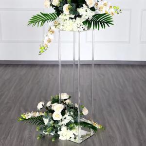 China Wholesale Square Acrylic Flower Stand for Wedding Event Centerpieces Decoration wholesale