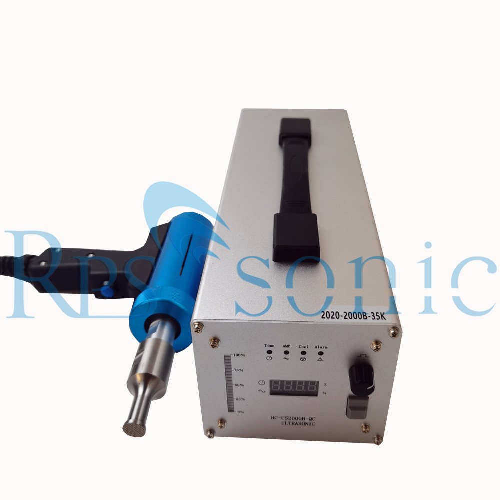 28khz High Amplitude Ultrasonic Spot Welding Gun with titanium horn