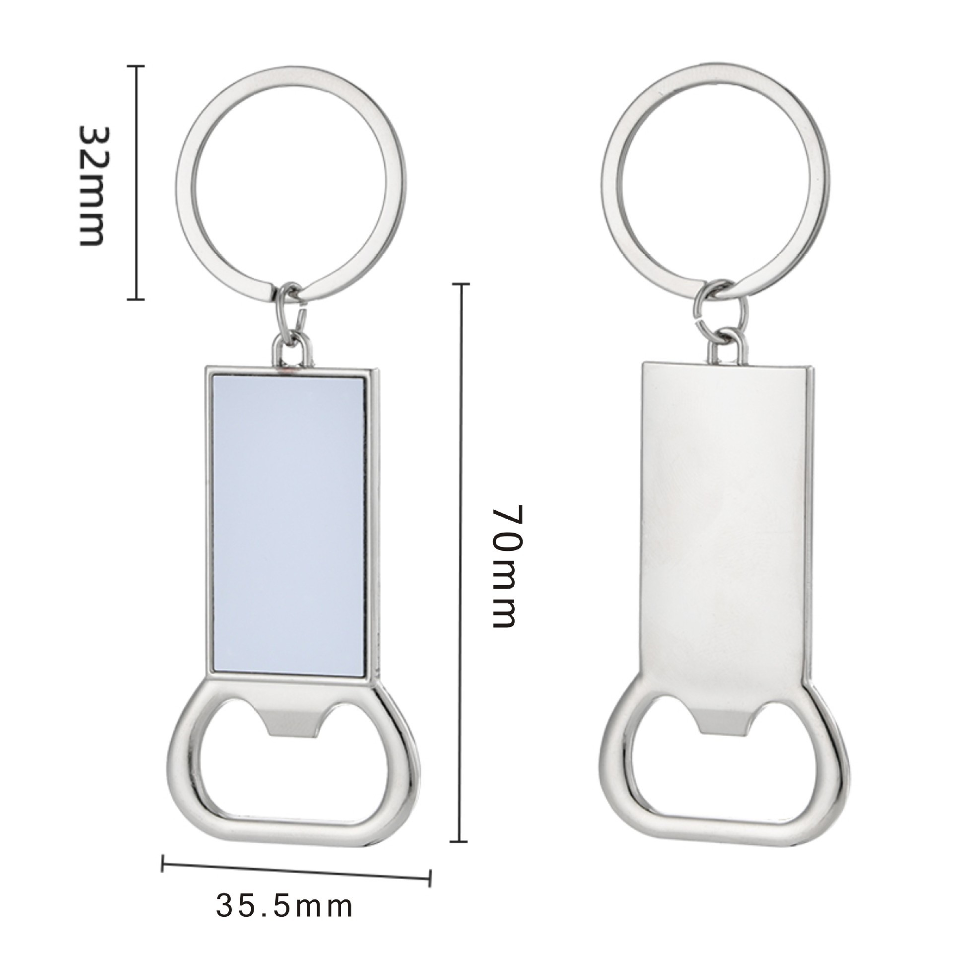 Sublimation Bottle Opener Keychain Custom Sublimation Blanks Keyring Bottle Opener
