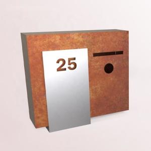 China Antique Design Outdoor Waterproof Wall Mounted Post Box Corten Steel Mailbox wholesale