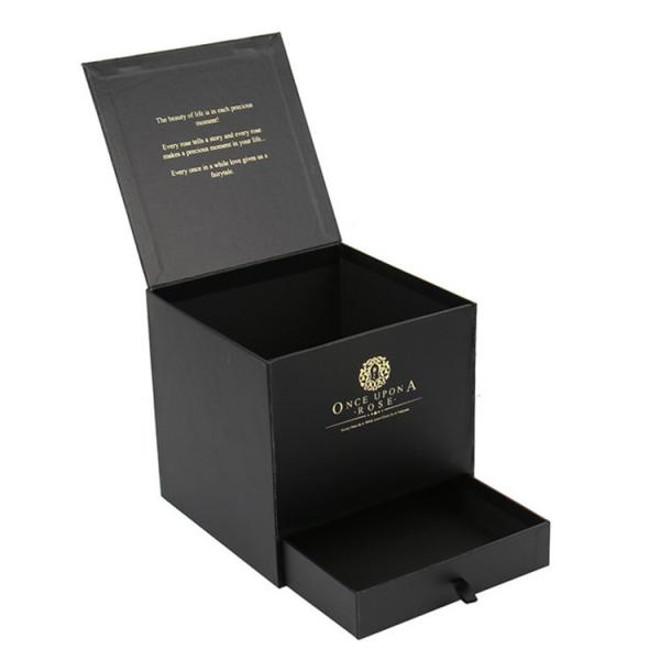 Luxury Flower Packaging Box Black Flower And Chocolate Gift Box Eco Friendly