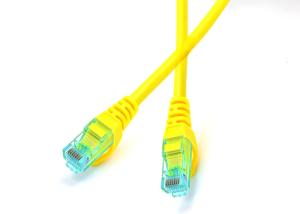 China Cat6 Patch Cables UTP 24AWG 7*0.2mm copper Pass Fluke yellow wholesale
