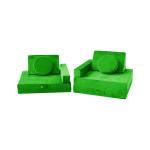‎Machine Wash Green 10PCS Kids Play Couch Sofa 14KG For Toddlers