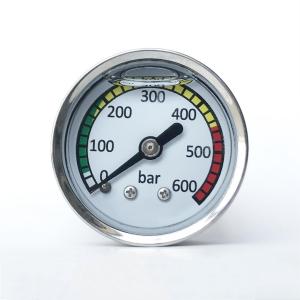 China NPT Axial Mount Liquid Filled Pressure Gauge 600 Bar 1.5 Inches Bsp SS316 Wetted Parts wholesale