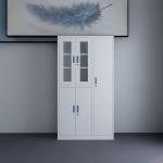 Modern Office Furniture Glass Door Filing Cabinet Powder Painting