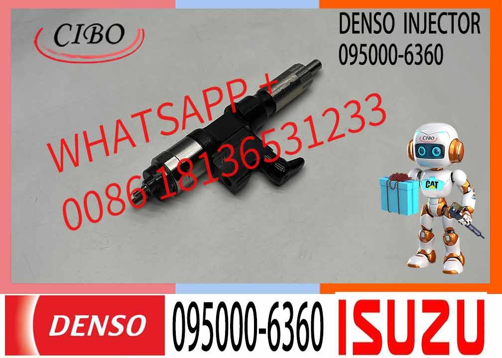 Plastic Good Common Rail Fuel Injector 095000-6360 SX001-08606 8-97609788-0 for Isuzu F Series 7.8 d 225-300 6HK1 Forwa