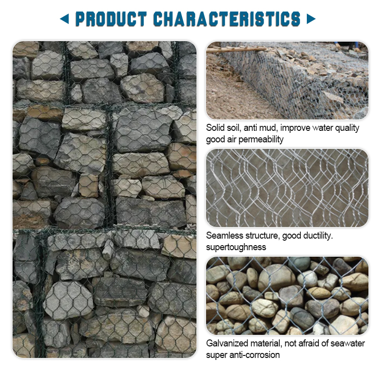 Professional Factory Directly Supply Galvanized Gabion Box Hexagonal Gabion Iron Wire Mesh Woven Gabion Net
