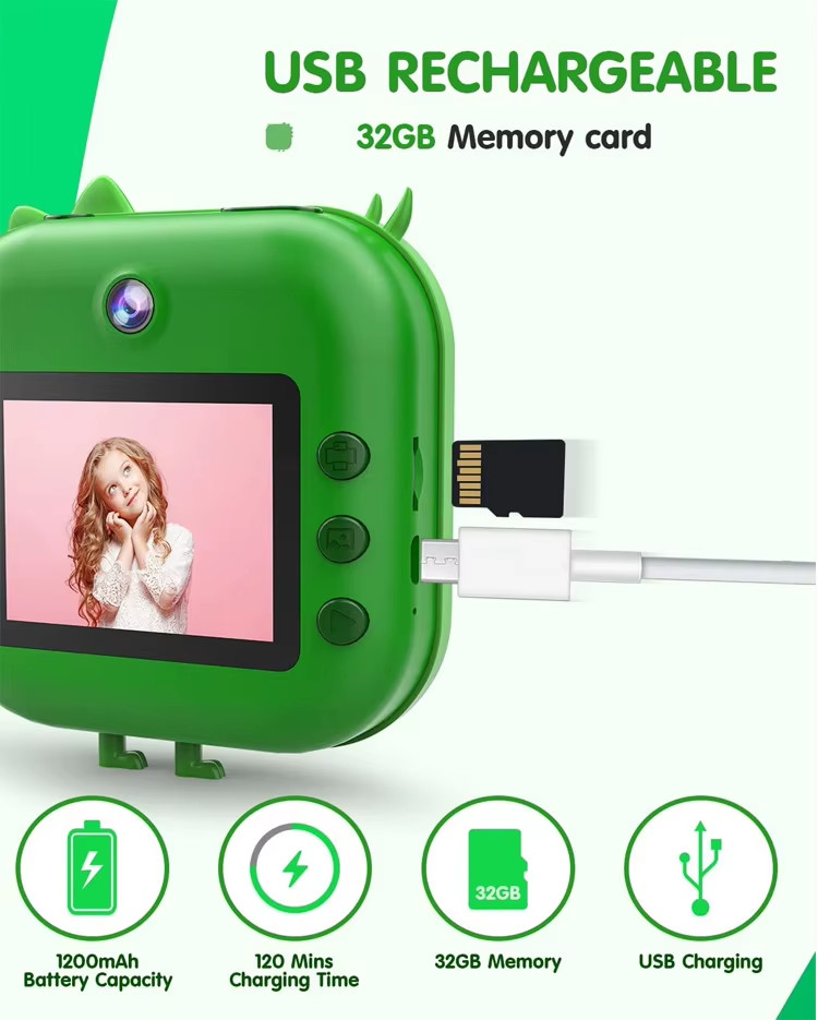 Dual Lens Childrens Kids Camera Toy Digital Camcorder 1080P FHD