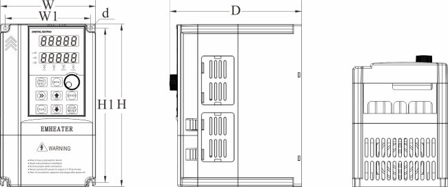 380V To 380V 9A 4kw 3 Phase Inverter For 5 Hp Motor
