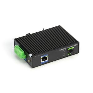 China 1 RJ45 SFP 52VDC Industrial Media Converter Auto MDI Poe Ethernet Switch wholesale