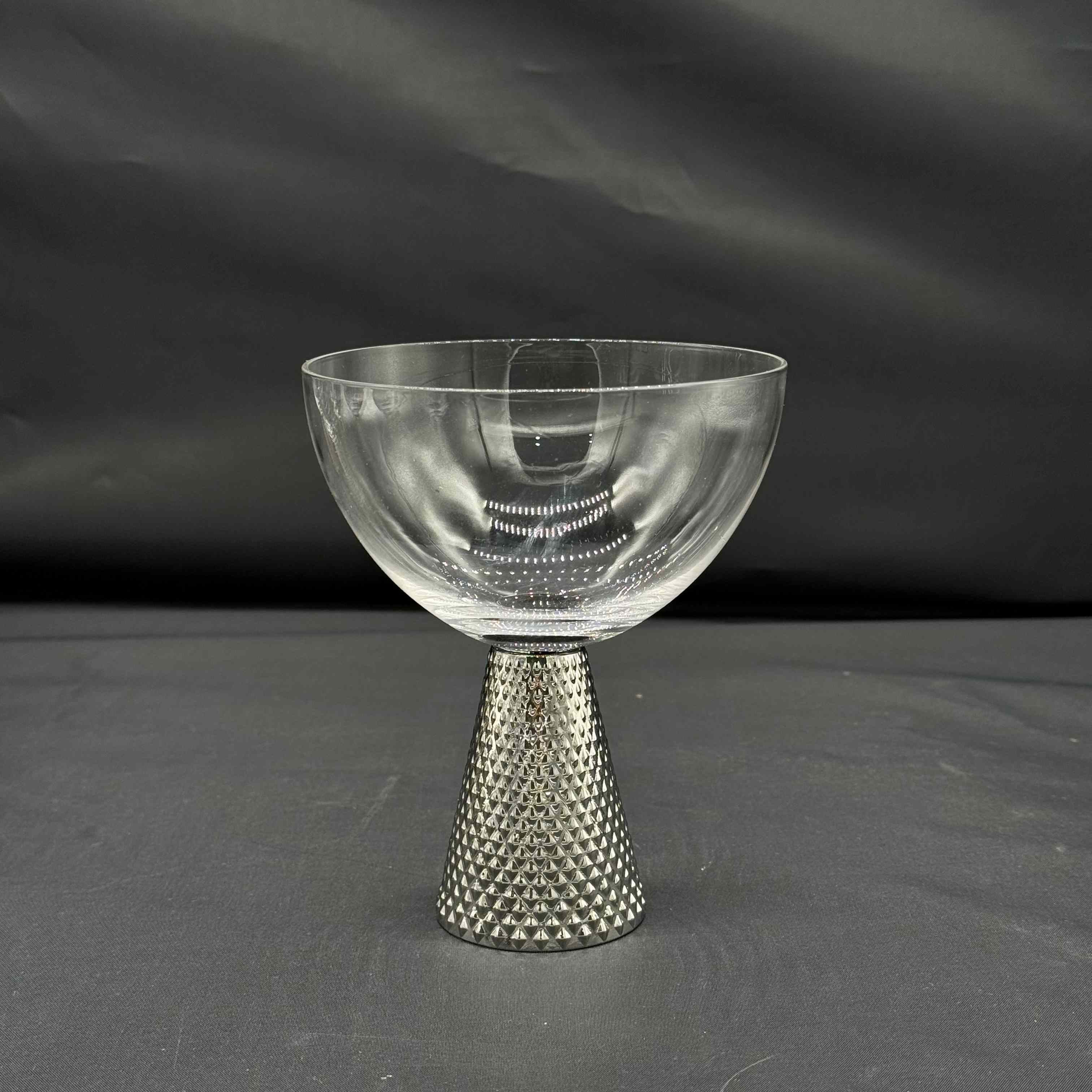 Electroplate Diamond Base Wine Glass Set