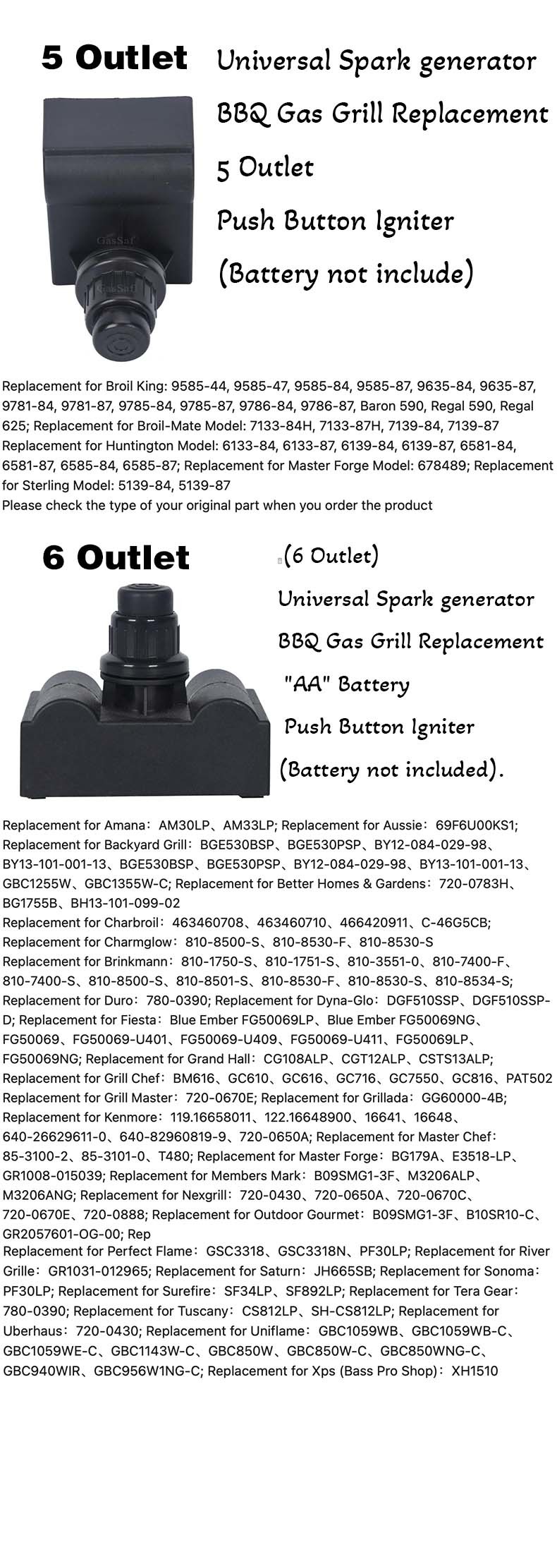 Sinopts Gas BBQ Spark Ignition Pulse Igniter On Sale