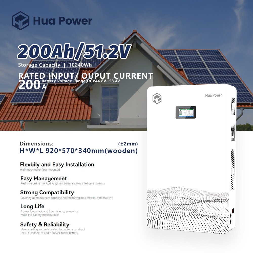 51.2V 200Ah LiFePO4 Battery Pack for Sustainable and Long-Lasting Energy Storage