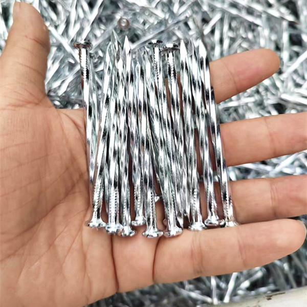OEM / ODM Angular Spiral Concrete Nails Carbon Steel Box Packing