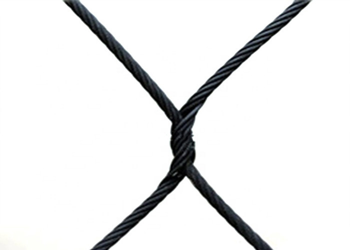 Ferrule Black Oxide Ss Wire Rope Mesh 25x25mm Shine Smooth Surface